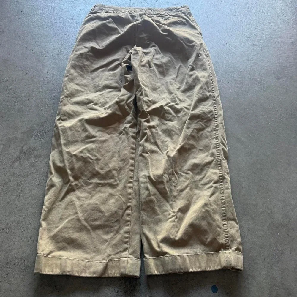 30x28 Brown Baggy Wide Leg Chino Dress Pants Y2K 2000s Vintage